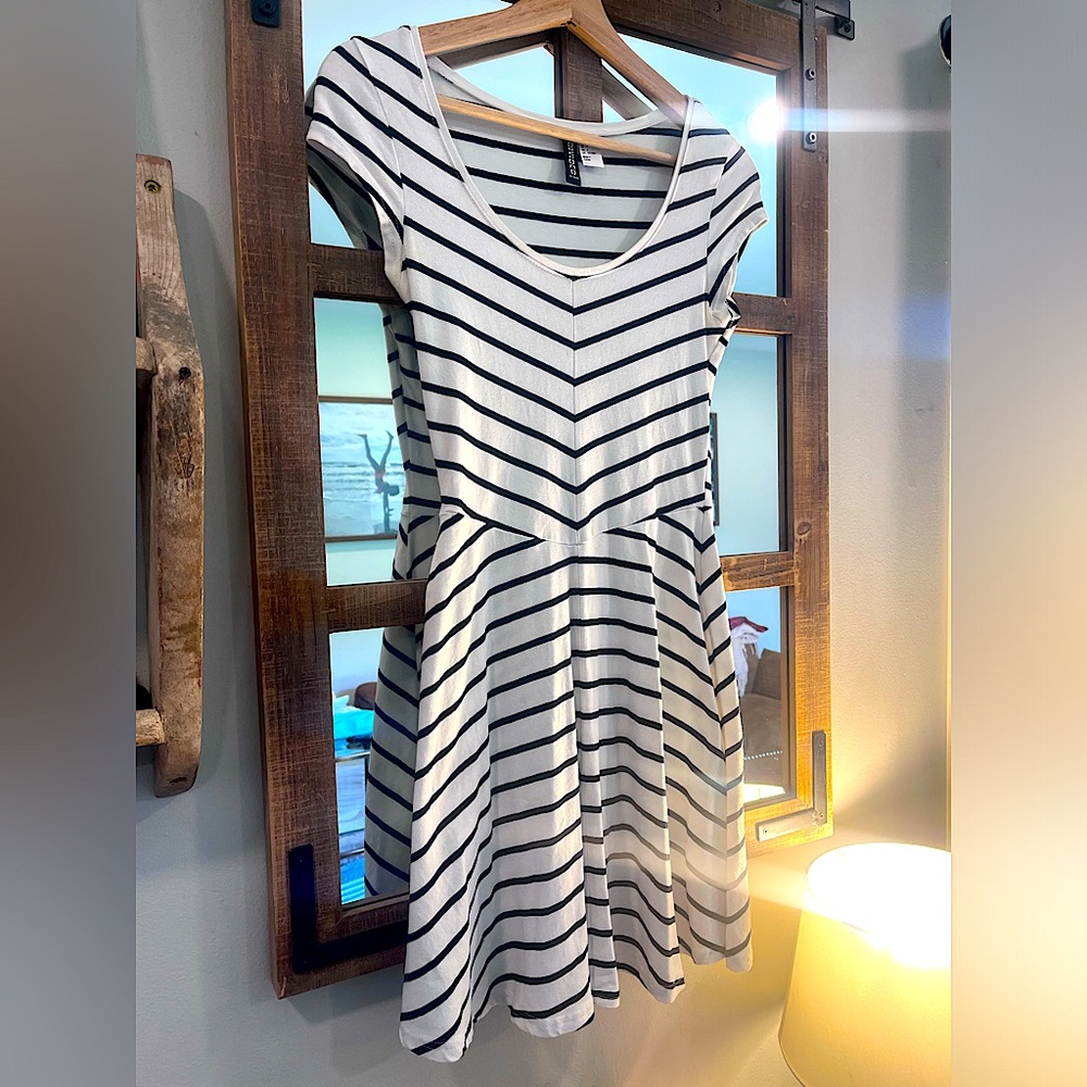 Black & White Striped Dress